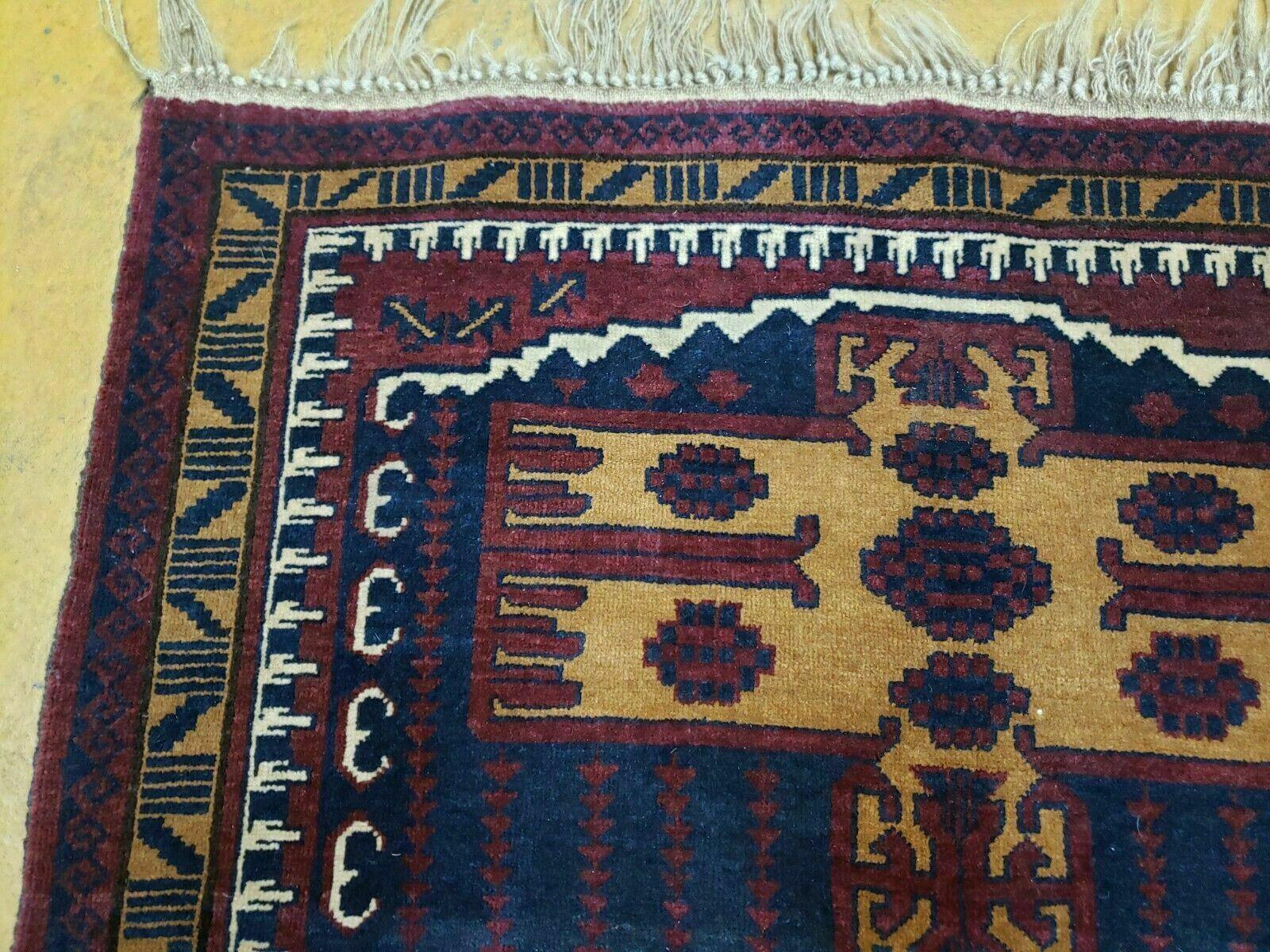 3' X 4' Vintage Handmade Balouchi Balouch Tribal Wool Rug Nice - Nuvé
