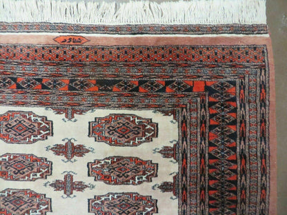 4' X 6' Vintage Handmade Bokhara Turkoman Pakistan Wool Rug Carpet Nice - Nuvé