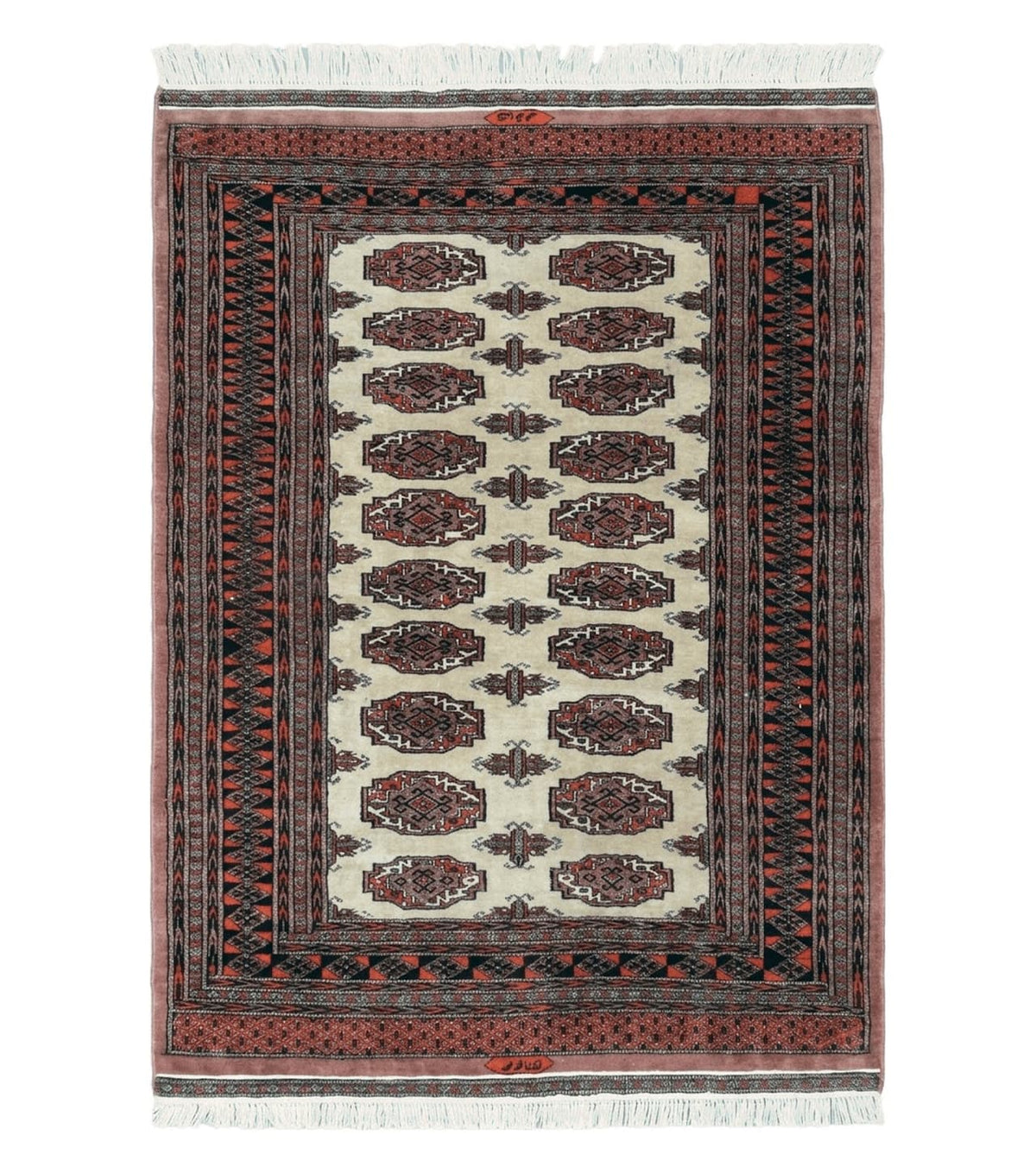 4' X 6' Vintage Handmade Bokhara Turkoman Pakistan Wool Rug Carpet Nice
