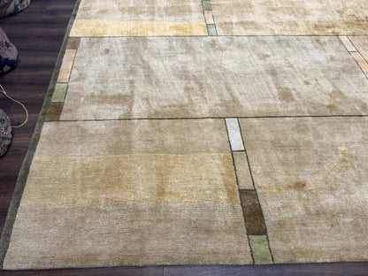 Tufenkian Tibetan Rug 12x16, Handmade Wool Modern Area Rug, Palace Size Carpet - Nuvé