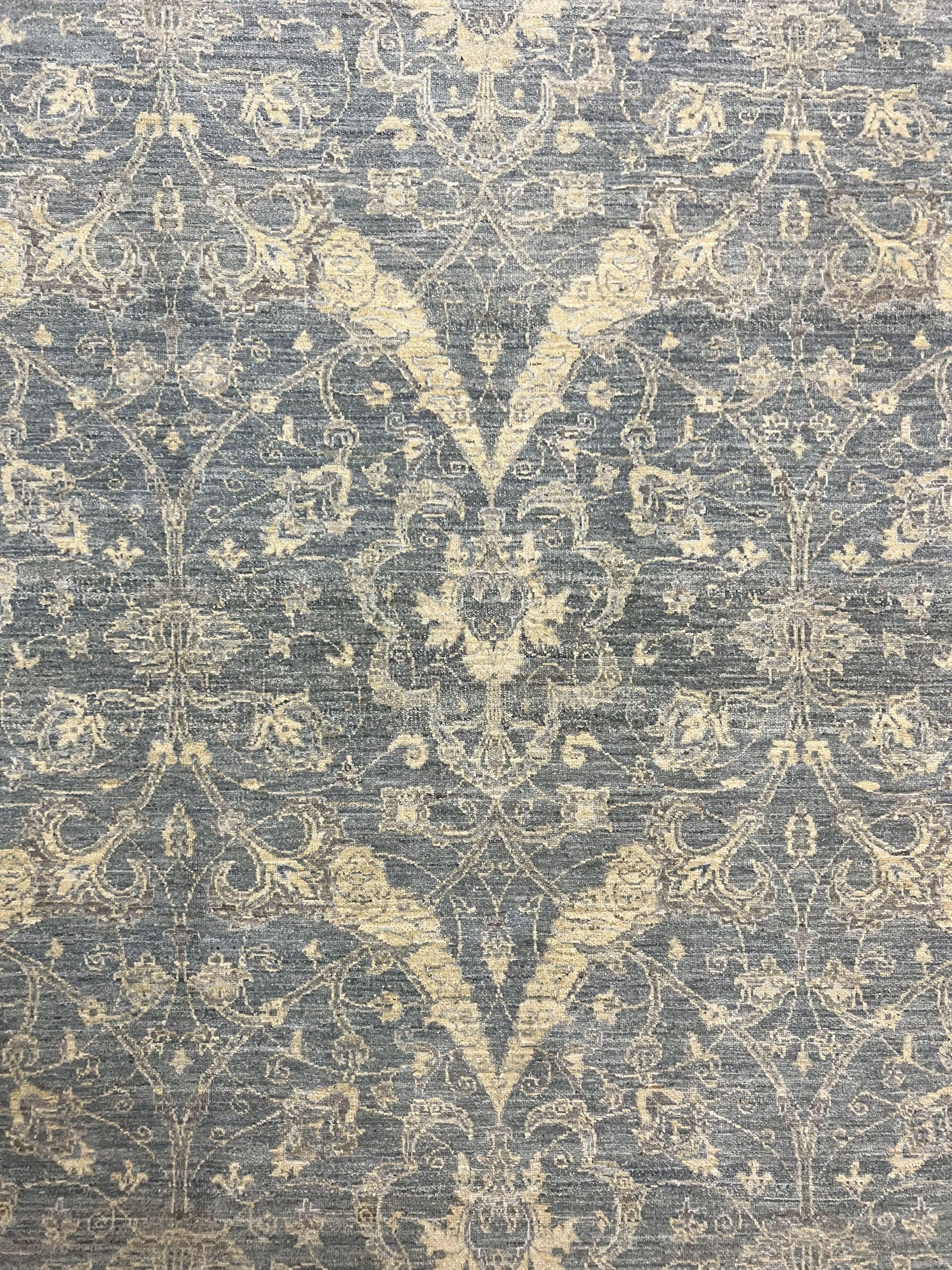 Contemporary Pakistani Rug 5 x 6.6, Handmade Floral Wool Rug, Spanish Pattern - Nuvé