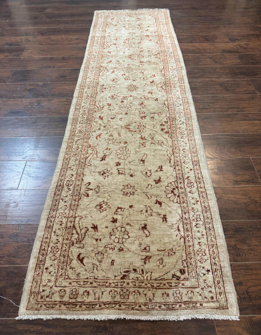 Peshawar Runner Rug 3 x 9.7, Pakistani Oriental Runner Rug, Vintage Rug for Modern Home, Runner for Hallway or Kitchen, Oushak Runner - Nuvé