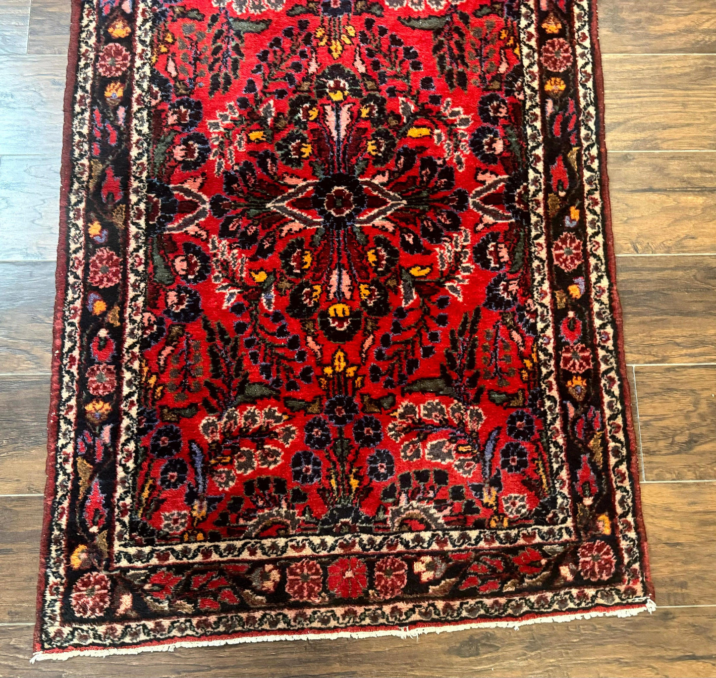 Persian Rug 3x5, Red Tribal Rug, Semi Antique, Wool Rug 3 x 5, Persian Hamadan Rug - Nuvé