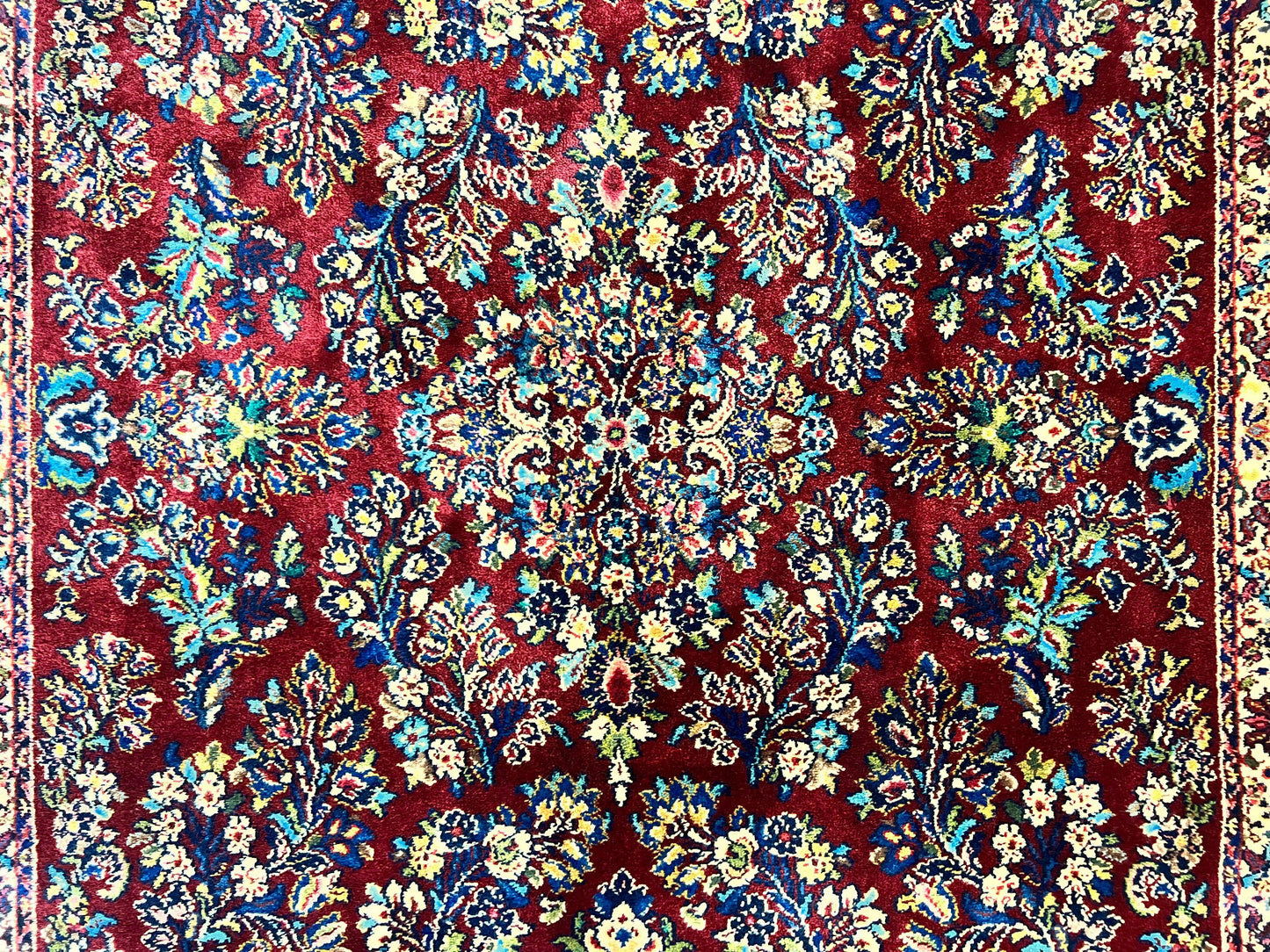 Karastan Rug 5.9 x 9 Red Sarouk Rug #785, Karastan Wool Rug, Karastan Carpet, Original 700 Series Vintage Karastan Oriental Rug Discontinued - Nuvé