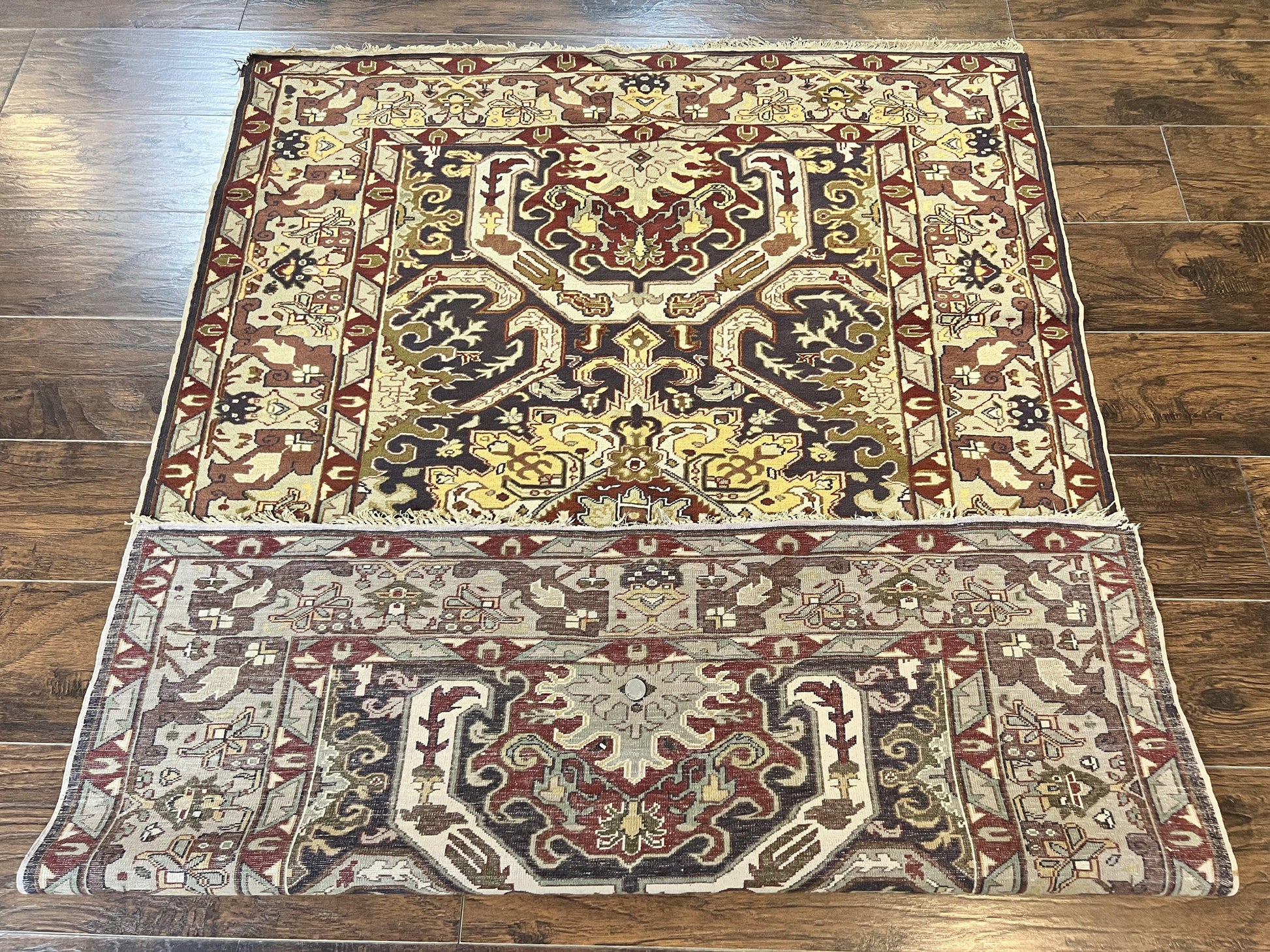 Antique Caucasian Rug, Kuba Seychour Rug, Handmade Wool Oriental Carpet, Azerbaijan Rug - Nuvé