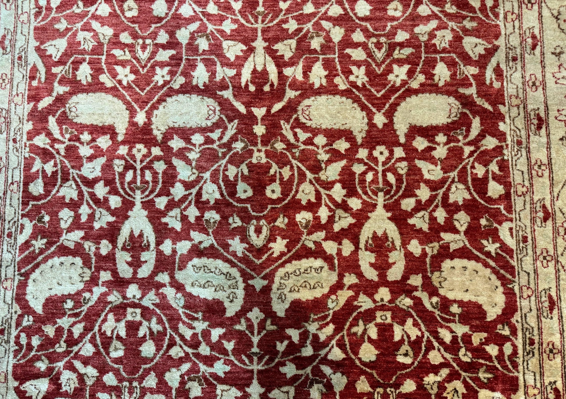 Pakistani Chobi Rug 8x10, Red, Handmade - Nuvé
