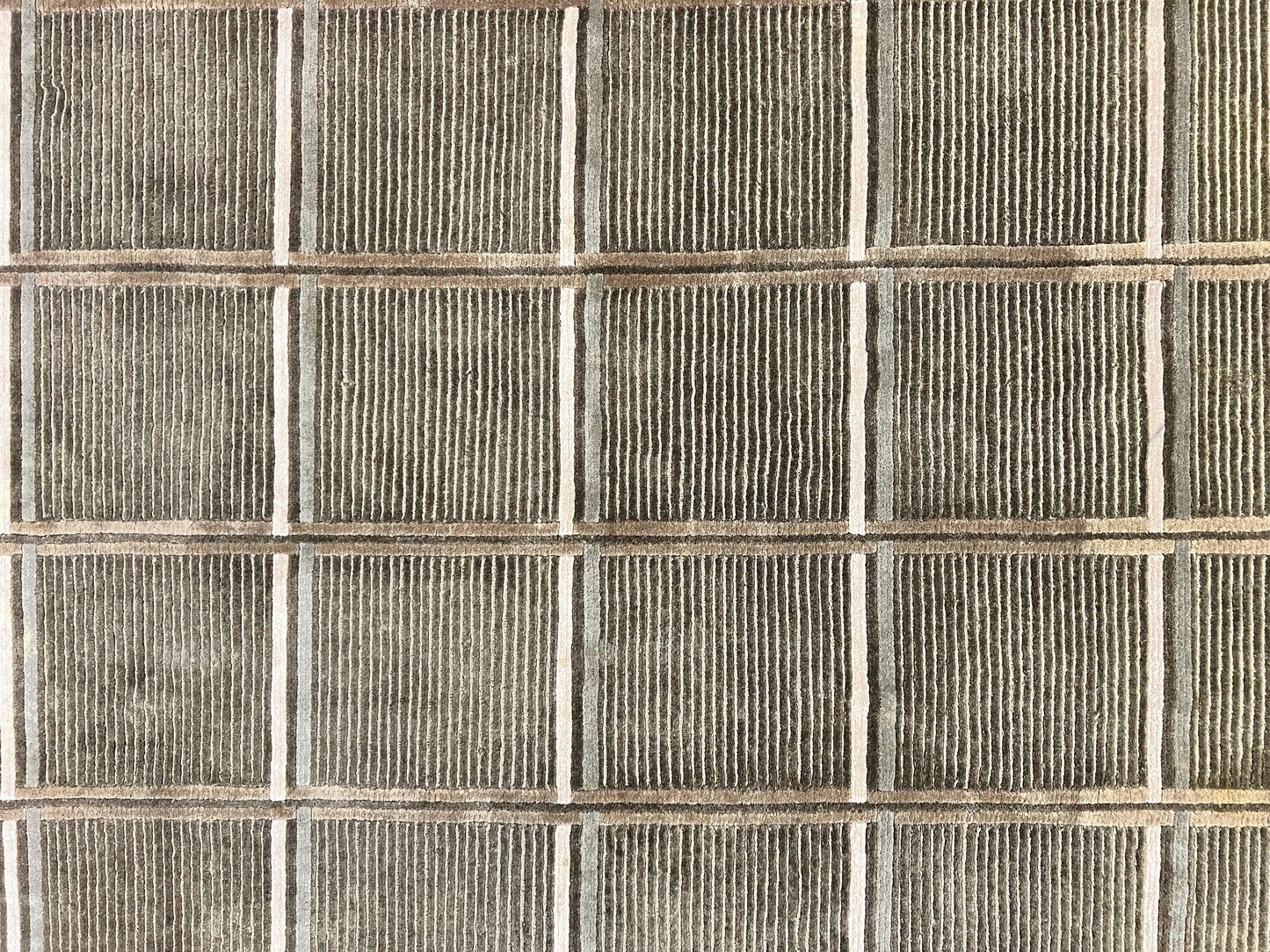 Tibetan Rug 4x6, Green Wool Handmade Area Rug 4 x 6, Panel Design, Modern Contemporary - Nuvé