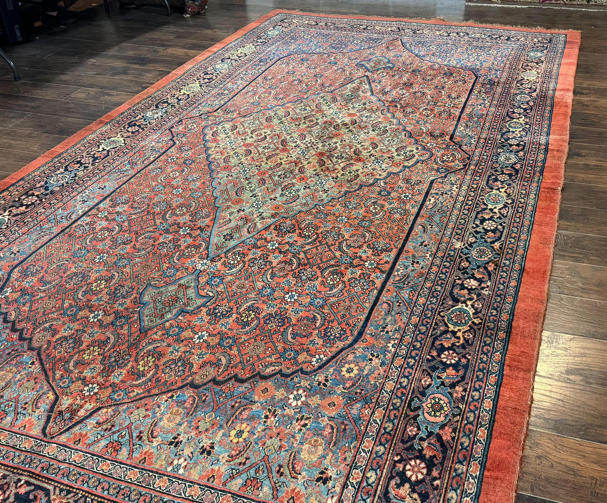 Antique Persian Bijar Rug 7x15 - Nuvé