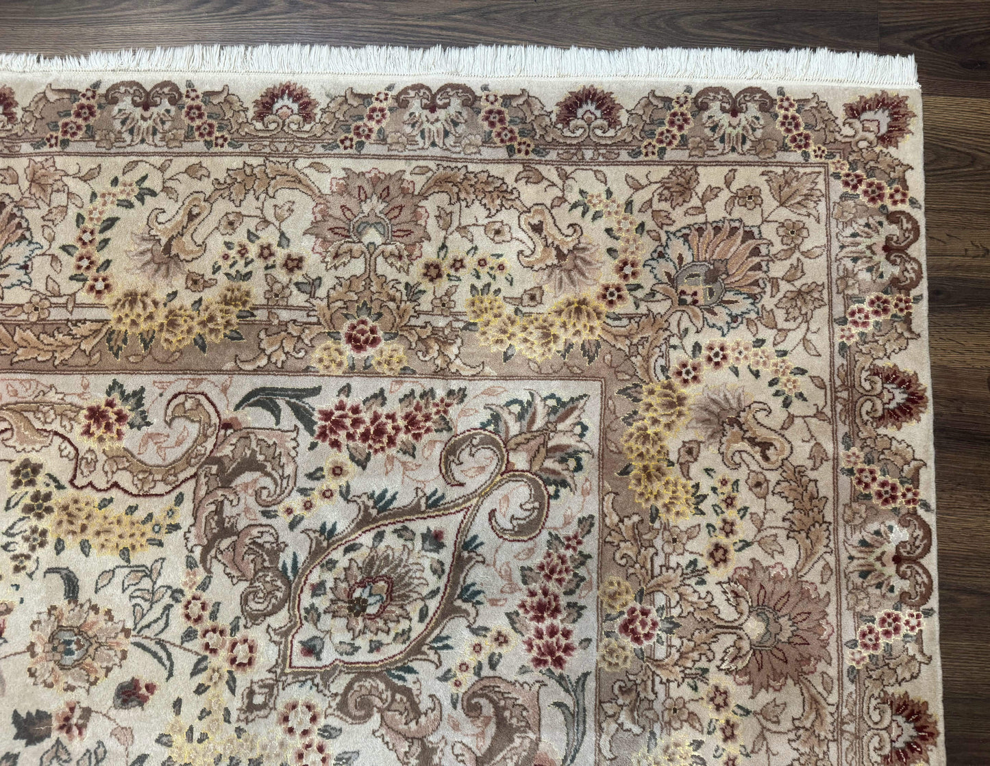 Sino Persian Rug 8x12, Wool & Silk, Traditional Elegant Carpet, Fine 200 KPSI - Nuvé