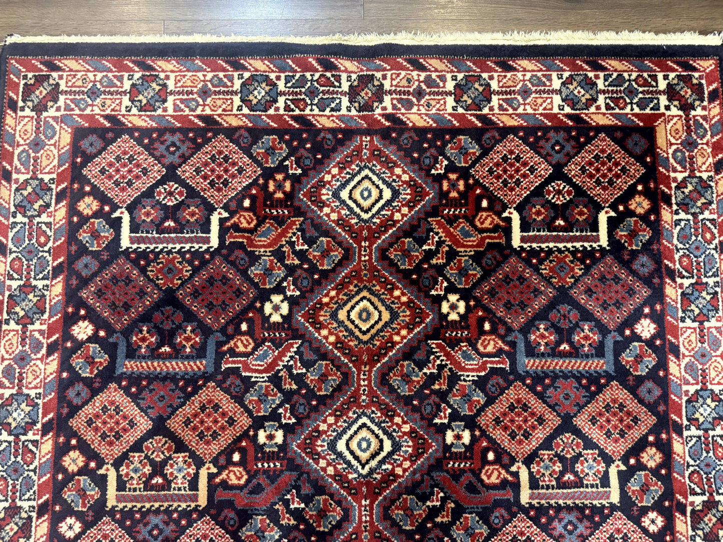 Karastan Rug 5x8, Yuruk Collection #530, Geometric Tribal Wool Pile Vintage Carpet - Nuvé