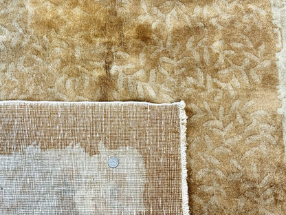 Chinese Peking Rug 5x7, Golden-Tan, Vintage Chinese Wool Carpet - Nuvé