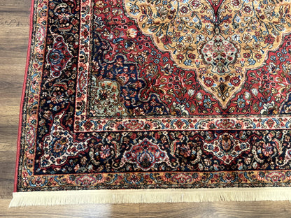 Karastan Rug 5.9 x 9 Medallion Kirman #700/718, Original 700 Series, Wool, Discontinued, Vintage - Nuvé