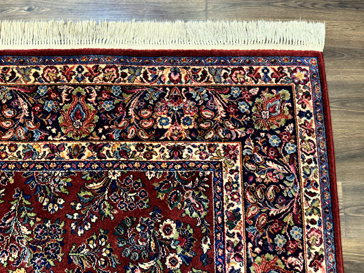 8.8 x 10.6 Karastan Red Sarouk Rug #785, Wool Pile Original 700 Series - Nuvé