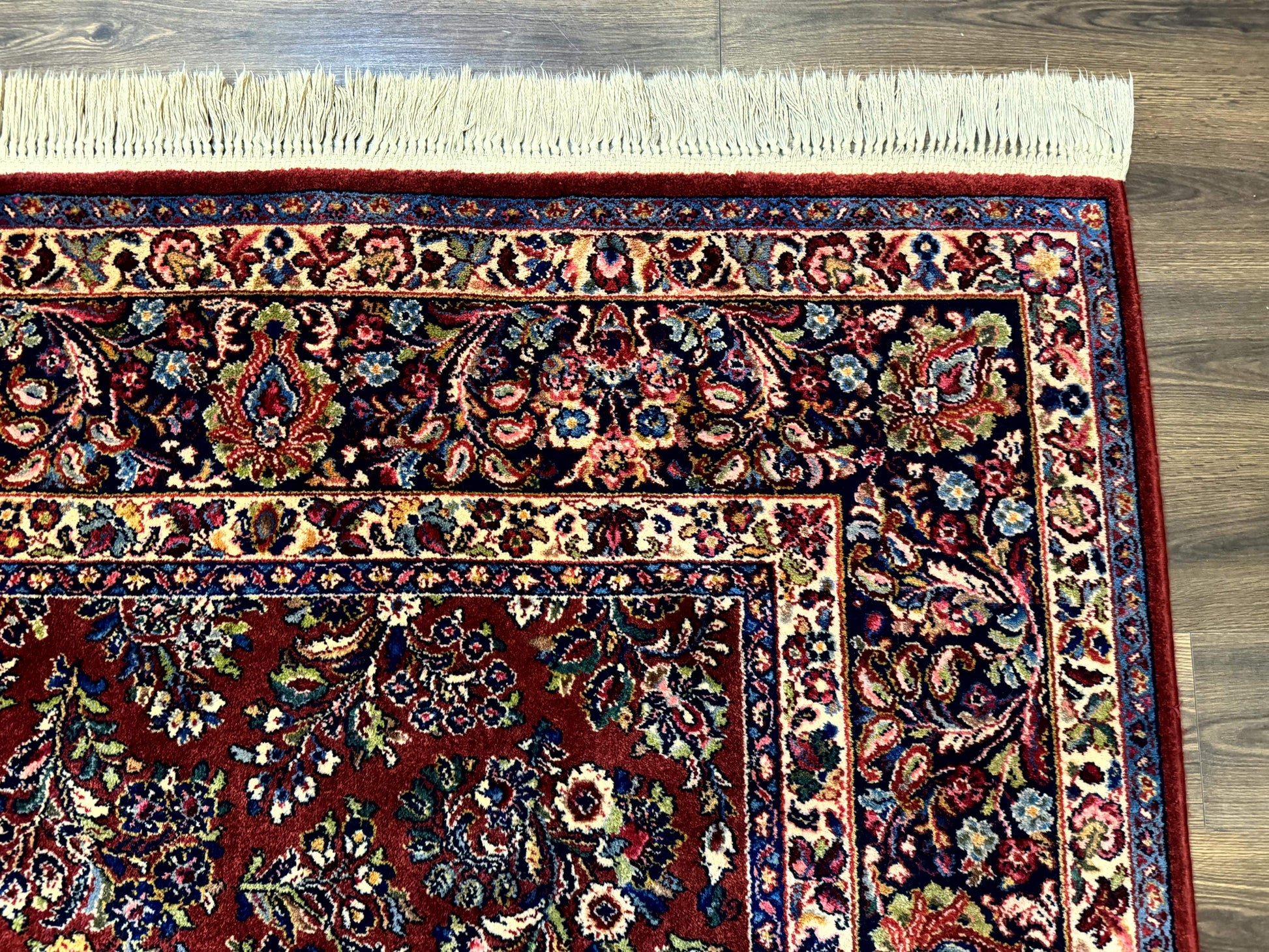 8.8 x 10.6 Karastan Red Sarouk Rug #785, Wool Pile Original 700 Series - Nuvé