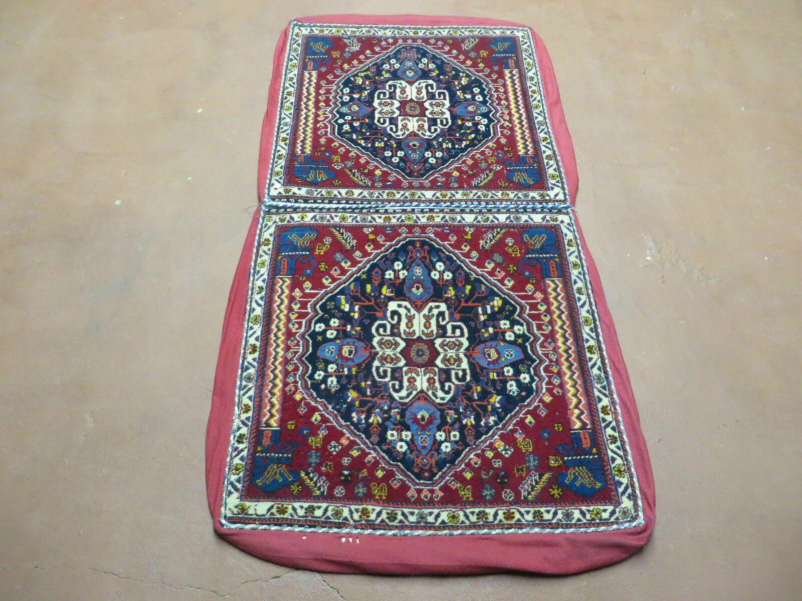 2'X 4' Antique Handmade Turkish Floral Oriental Wool Rug Pillow Case Cushion - Nuvé