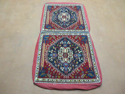 2'X 4' Antique Handmade Turkish Floral Oriental Wool Rug Pillow Case Cushion - Nuvé