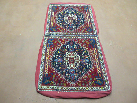2'X 4' Antique Handmade Turkish Floral Oriental Wool Rug Pillow Case Cushion - Nuvé