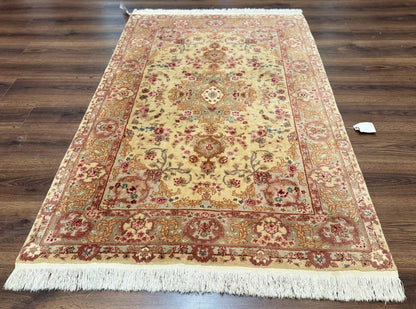 Sino Persian Rug 4x6, Wool and Silk Highlights, Fine 200 KPSI - Nuvé