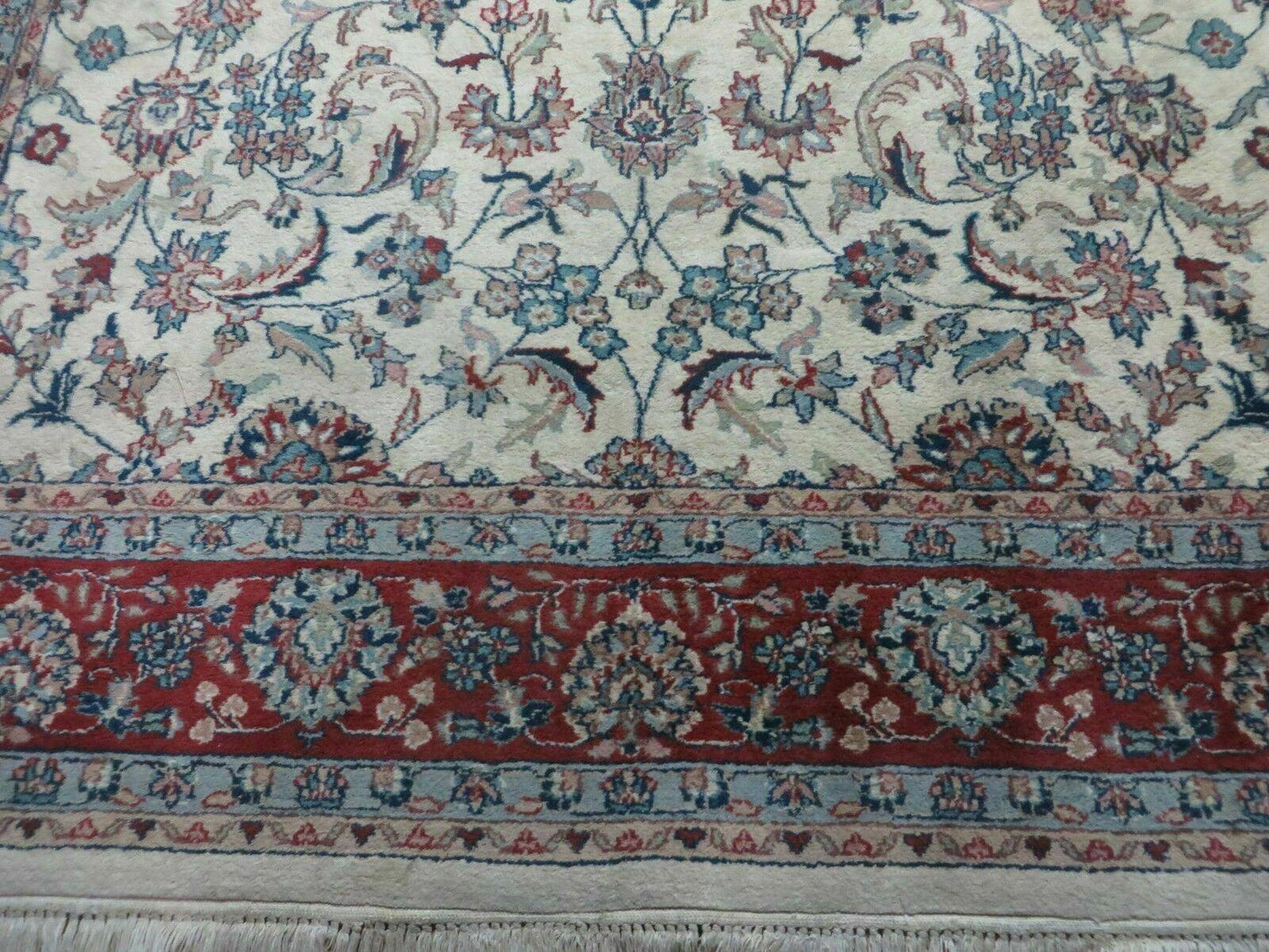 6' X 9' Vintage Handmade Fine Chinese Floral Oriental Wool Rug Carpet Beige - Nuvé