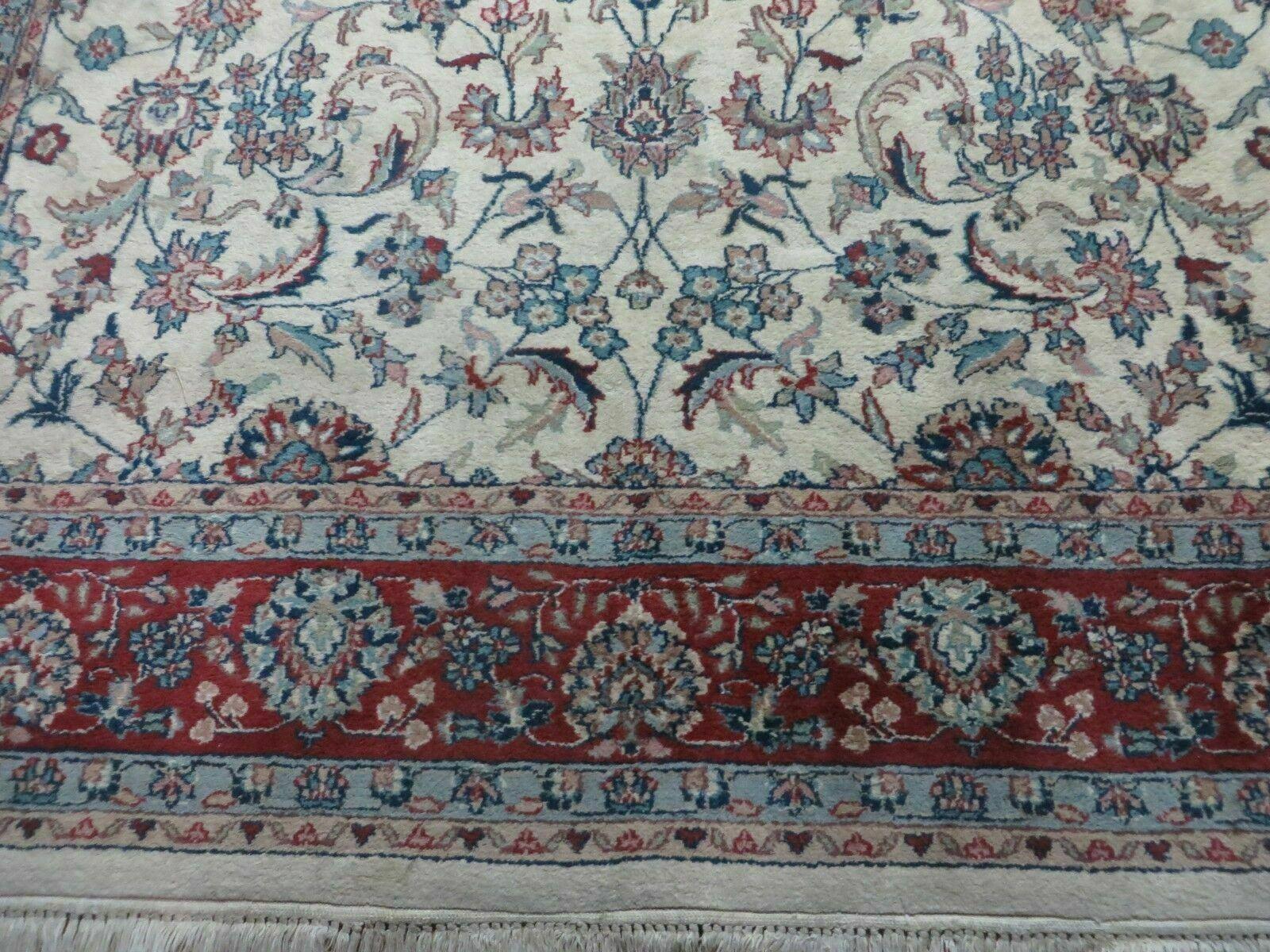 6' X 9' Vintage Handmade Fine Chinese Floral Oriental Wool Rug Carpet Beige - Nuvé