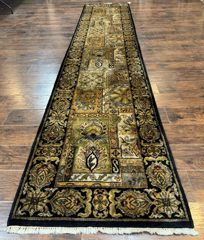 Indian Runner Rug 3x14, Panel Design, Oriental Carpet for Hallway - Nuvé