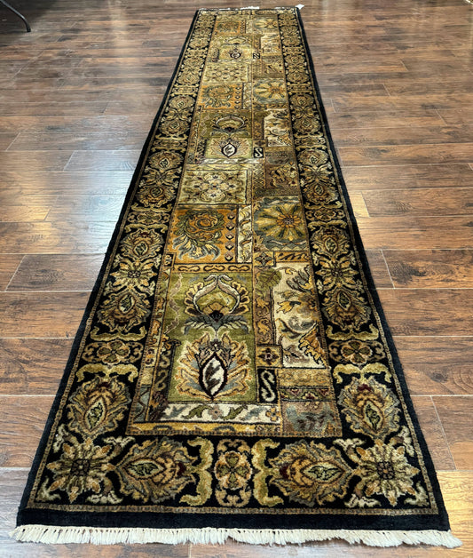 Indian Runner Rug 3x14, Panel Design, Oriental Carpet for Hallway - Nuvé