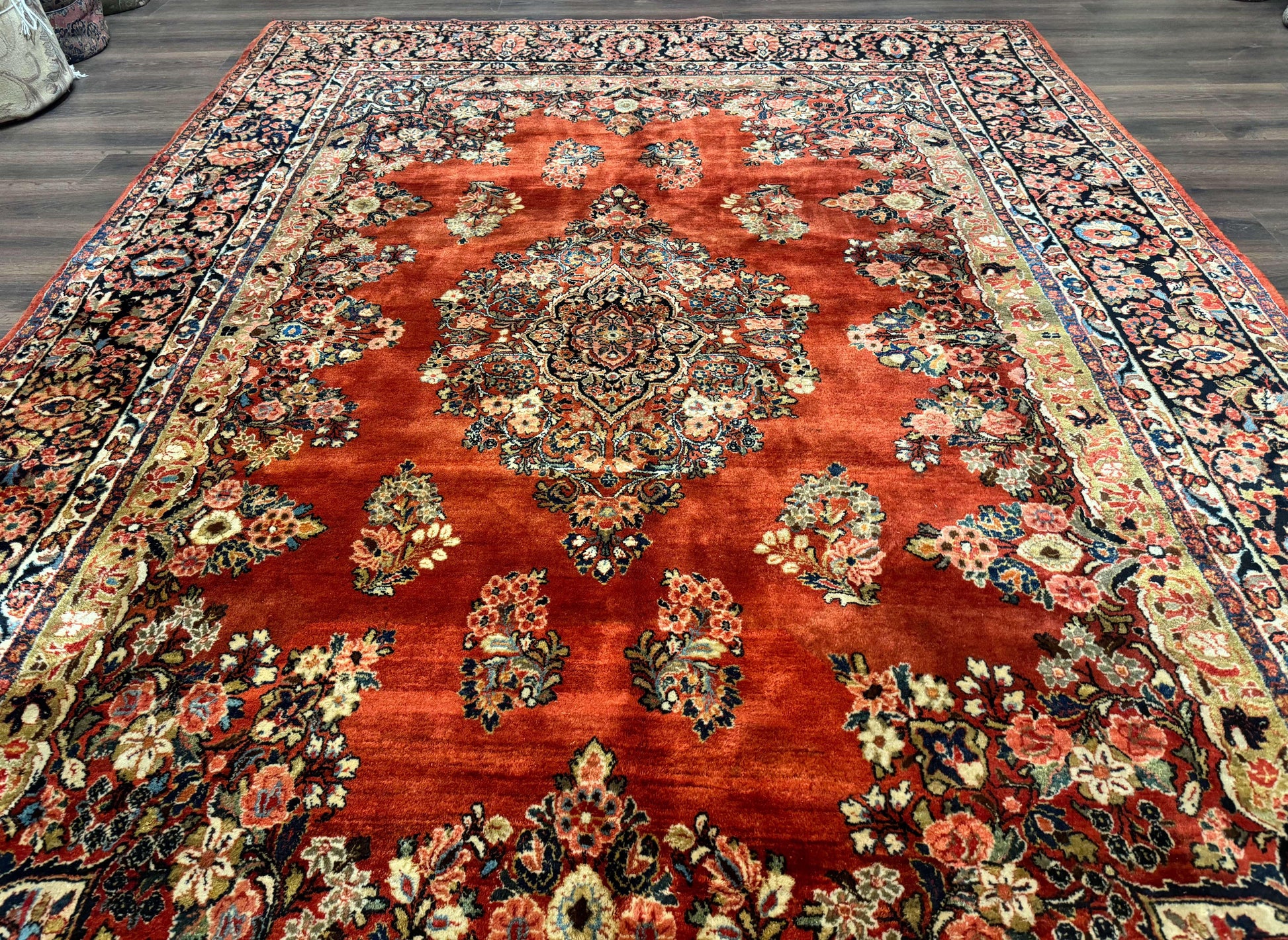 Antique Persian Sarouk Rug 9x12 - Nuvé