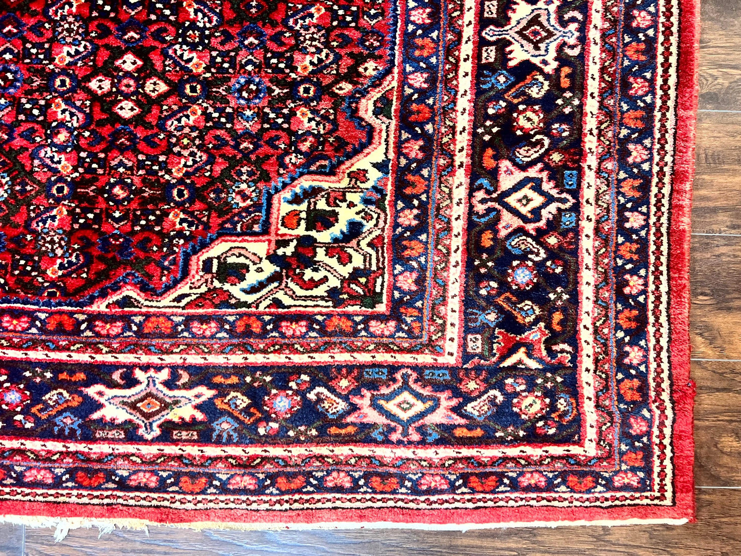 Large Persian Tribal Rug 11x17, Palace Sized Wool Handmade Vintage Carpet, Oversized Hand Knotted Rug, Red, Hamadan Dargazin Rug - Nuvé