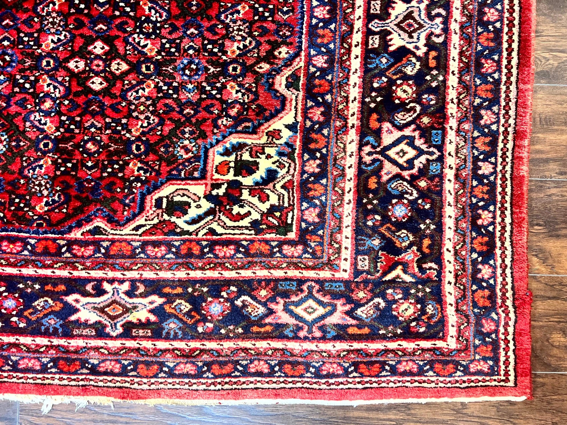 Large Persian Tribal Rug 11x17, Palace Sized Wool Handmade Vintage Carpet, Oversized Hand Knotted Rug, Red, Hamadan Dargazin Rug - Nuvé