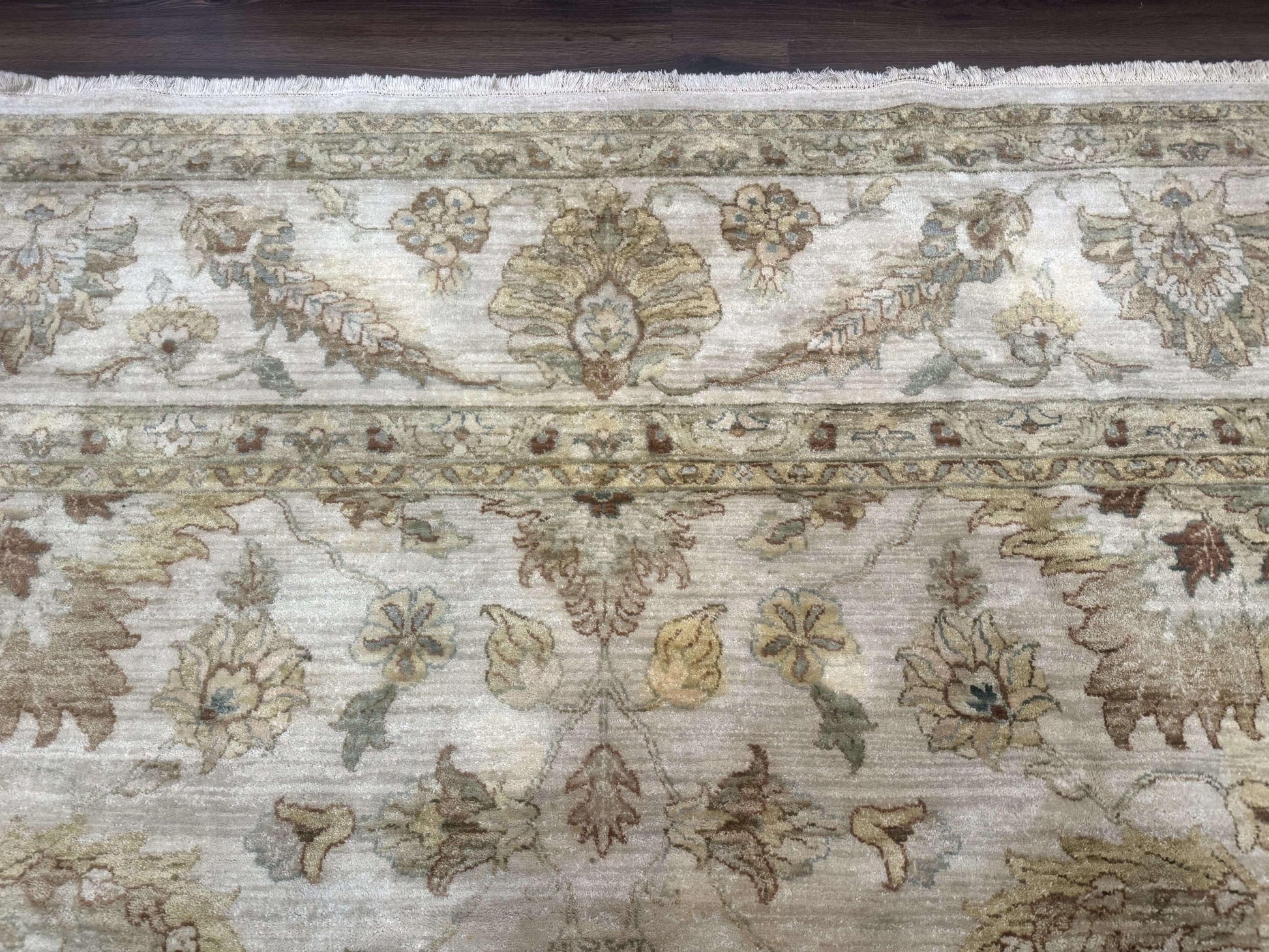 Palace Size Rug 12x15, Neutral Light Colors, Oat, Peshawar Chobi Oushak Rug, Handmade Wool Rug - Nuvé