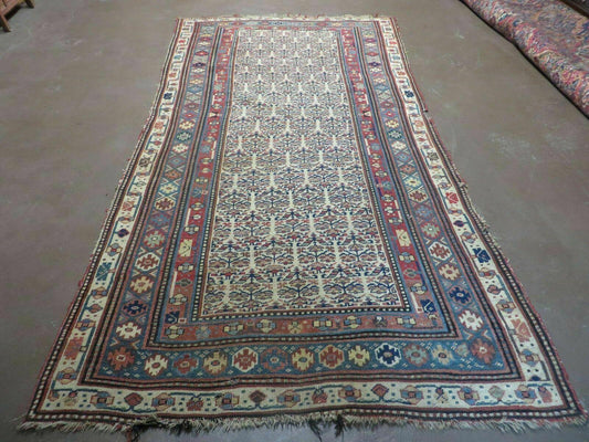 5' X 9' Antique Handmade Caucasian Kuba Wool Rug Veg Dye Runner Nice - Nuvé