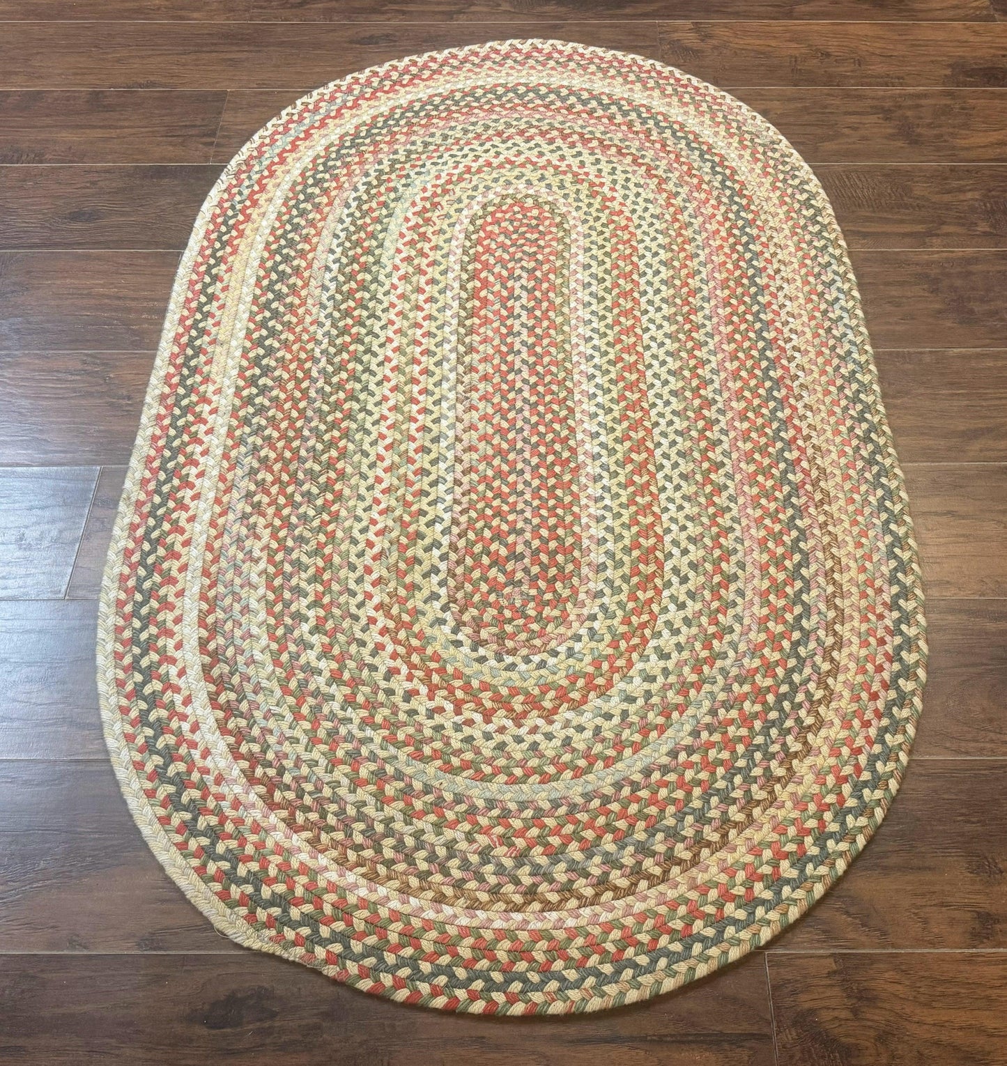 Braided American Oval Rug 3x5, Multicolor, Hand Braided - Nuvé