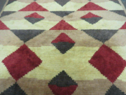 6' X 8' Handmade Tibetan Nepal Chinese Wool Rug Art Deco Contemporary Modern - Nuvé