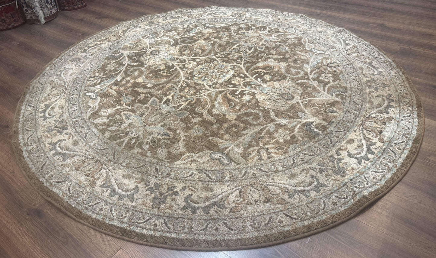 Round Karastan Rug 8x8 ft, Euphoria New Bridge Karastan Rug, Indo Mahal Design - Nuvé