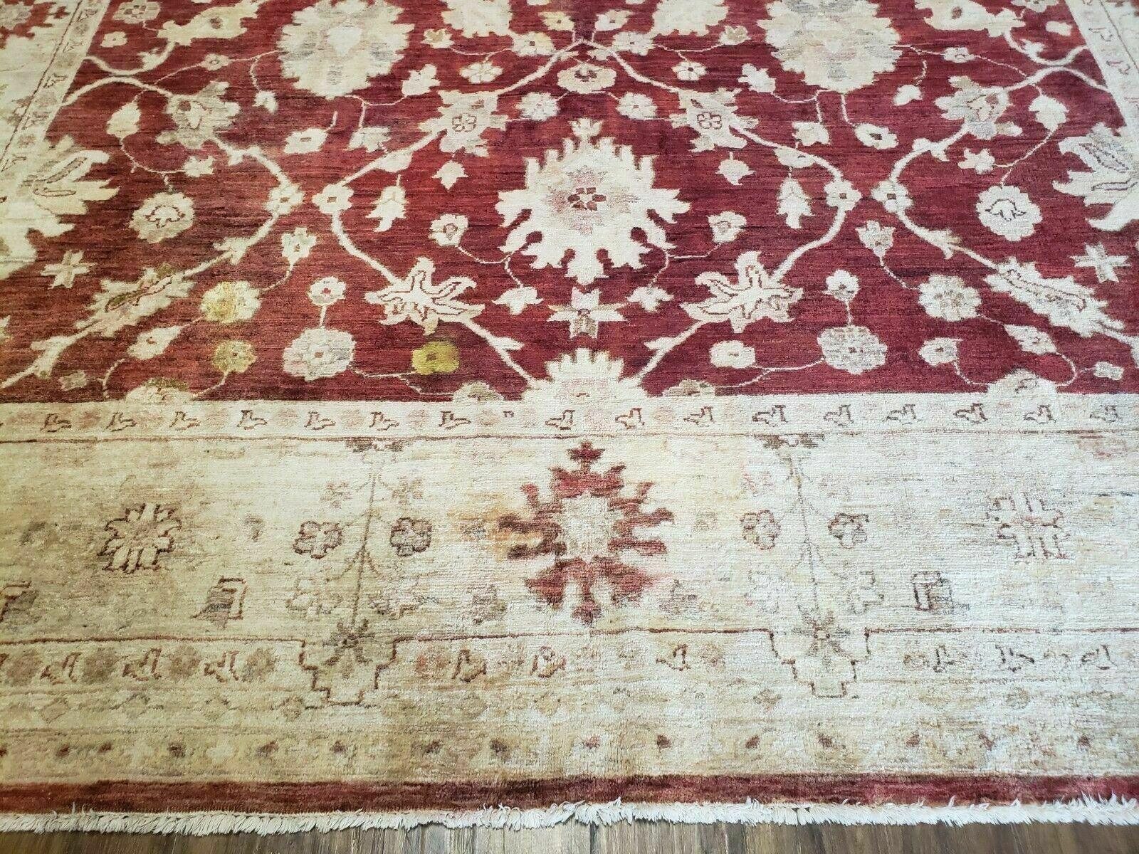 8' X 10' Handmade Peshawar Floral Oriental Wool Rug Hand Knotted Carpet Nice - Nuvé