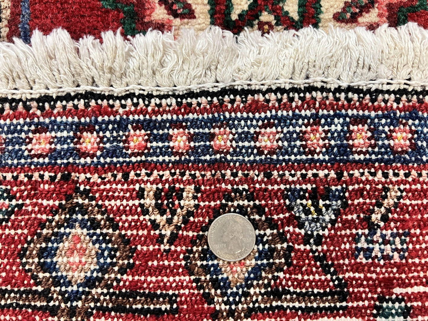 Persian Kurdish Senneh Runner Rug 3x9, Red Navy Blue, Medallions Wool Tribal Runner for Kitchen/Hallway 9ft Antique Handmade Oriental Runner - Nuvé