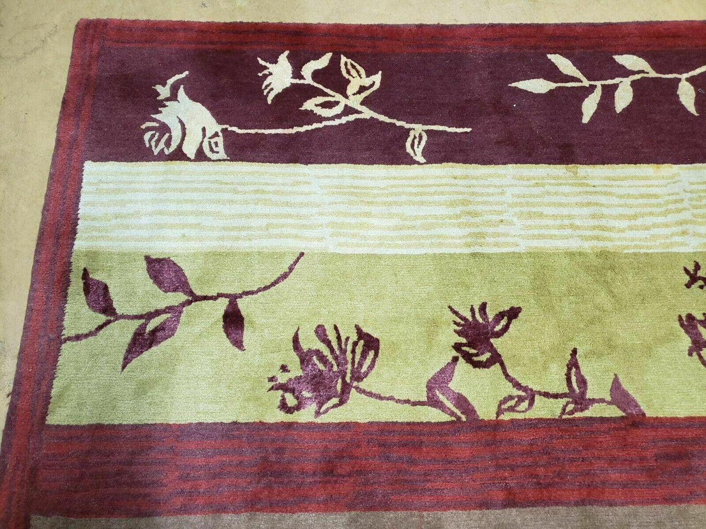 8' X 11' Tibetan Nepal Art Deco Hand Knotted Wool Rug Modern Contemporary Nice - Nuvé