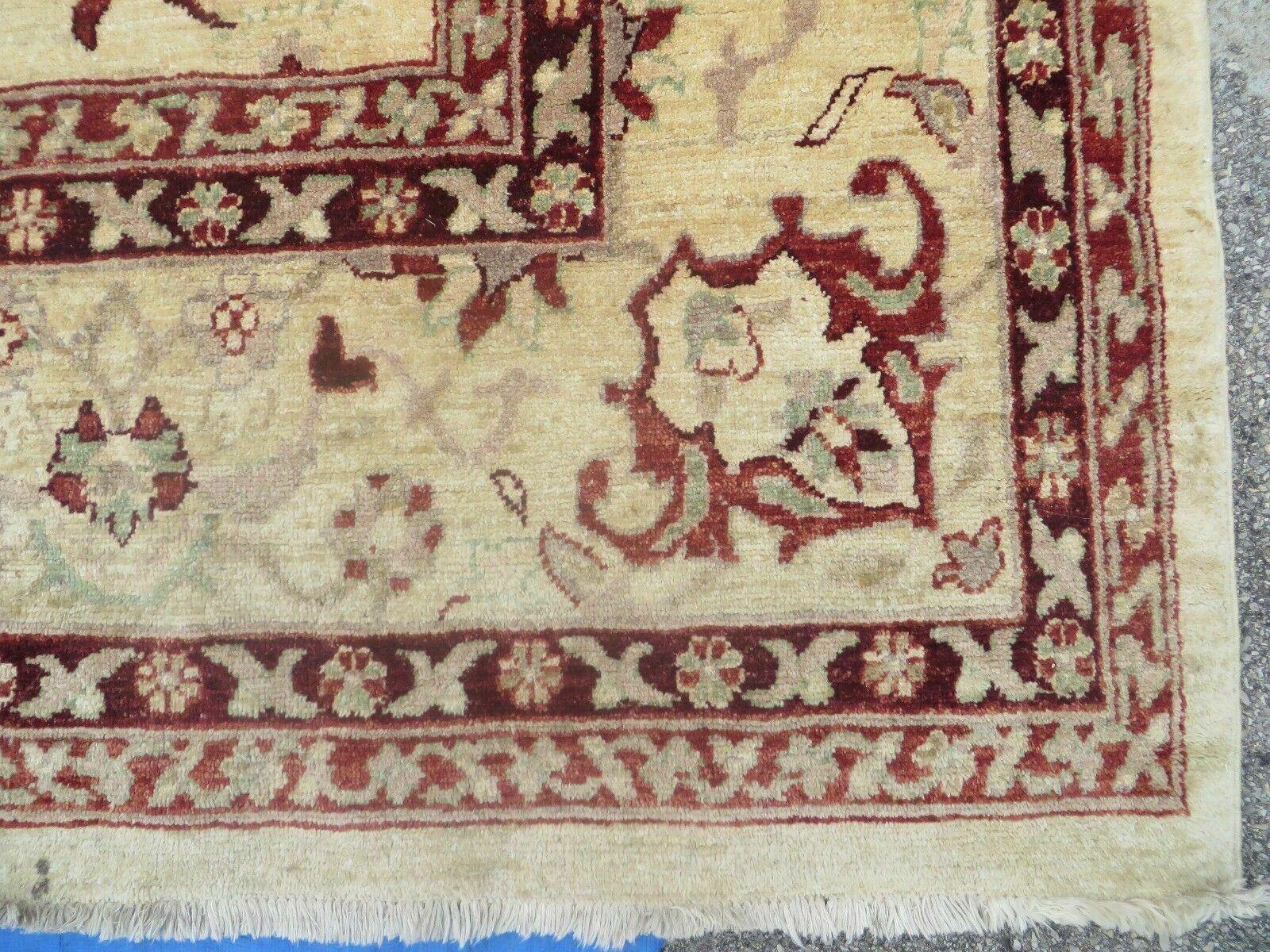 10' X 14' Vintage Hand Knotted Made Indian Agra Wool Rug Vegetable Dyes - Nuvé