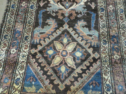 3' X 6' Antique Handmade India Floral Oriental Wool Rug Veg Dyes Nice