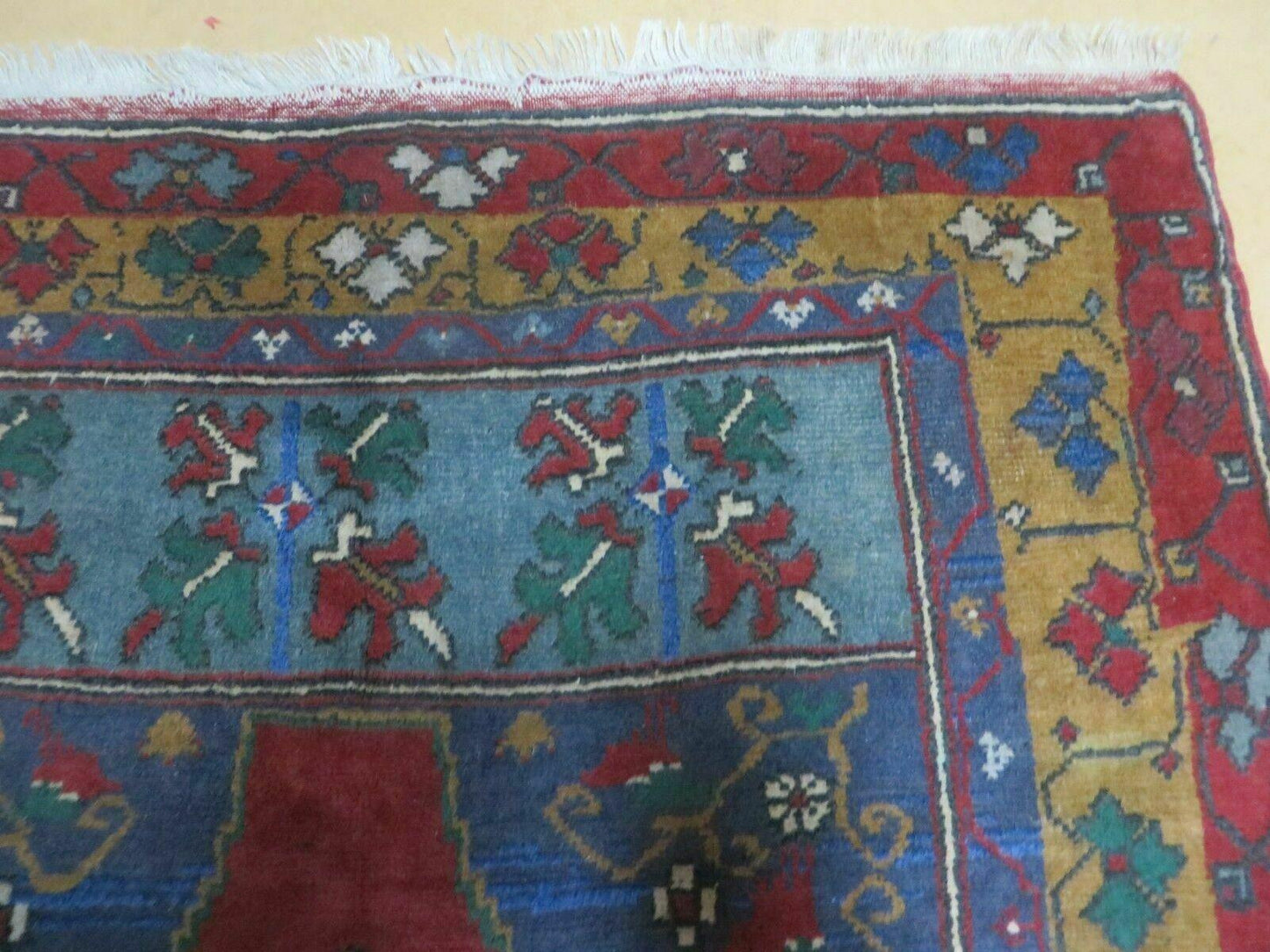 4' X 8' Vintage Handmade Turkish Kazak Pattern Wool Rug Carpet Nice # 105 - Nuvé