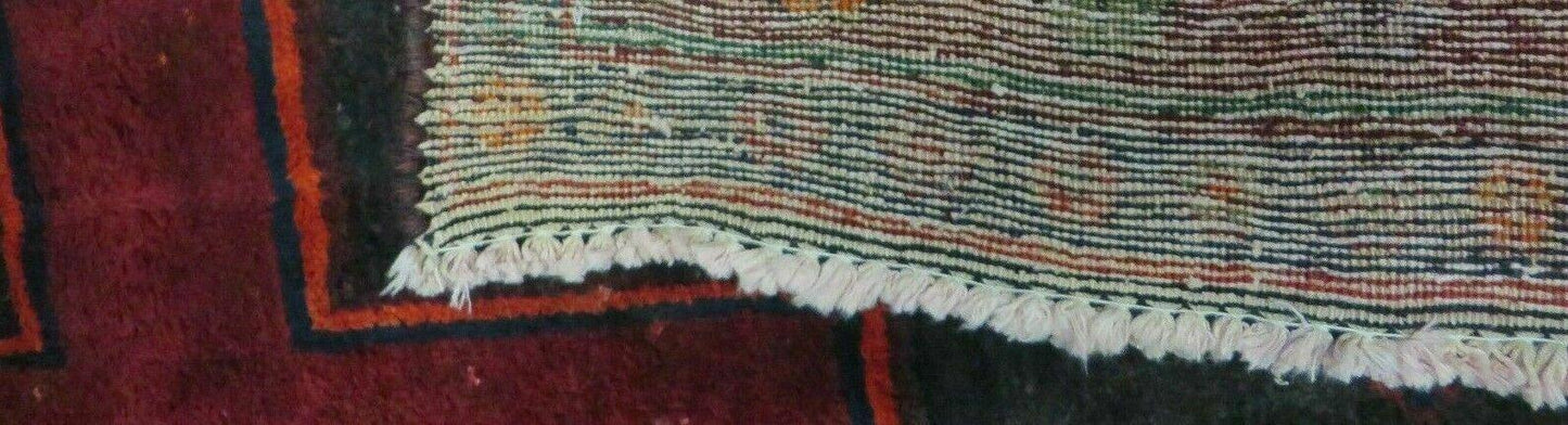4' X 8' Antique Handmade India Geometric Oriental Wool Rug Veg Dyes Nice - Nuvé