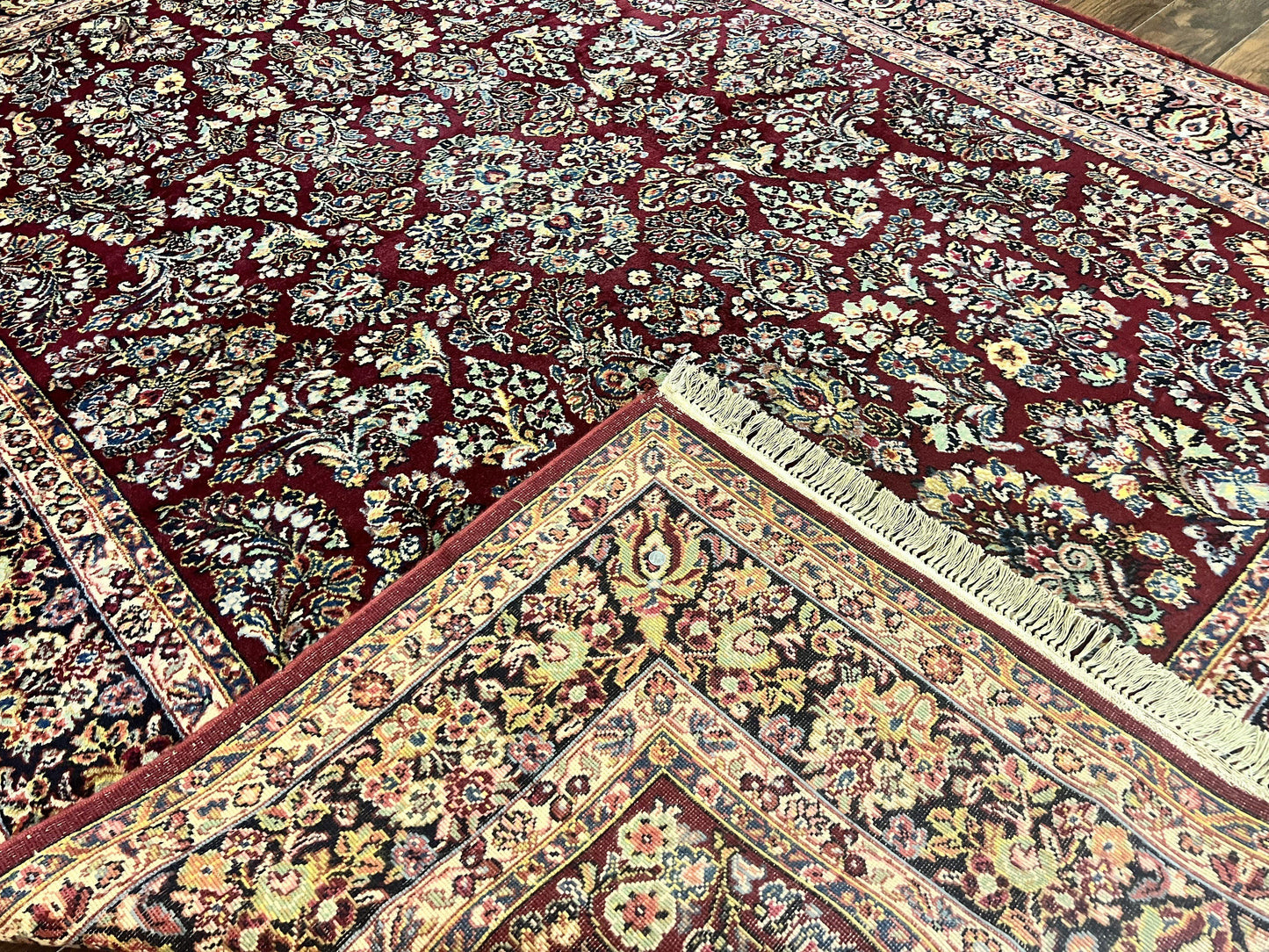 Karastan Rug 9x12 Red Sarouk #785, Wool Karastan Carpet, Discontinued Vintage, Original 700 Series, Karastan Area Rug - Nuvé