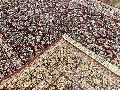 Karastan Rug 9x12 Red Sarouk #785, Wool Karastan Carpet, Discontinued Vintage, Original 700 Series, Karastan Area Rug - Nuvé