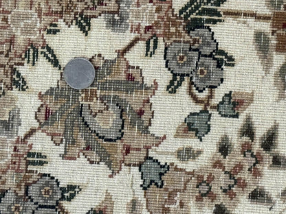 Sino Persian Rug 9x12, Floral Medallion, Black and Ivory, Elegant - Nuvé