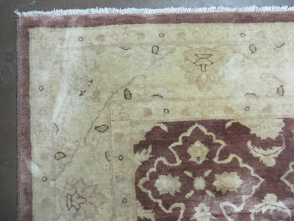 7' X 10' Vintage Fine Handmade Pakistan Peshawar Chobi Floral Wool Rug Vegy Dye