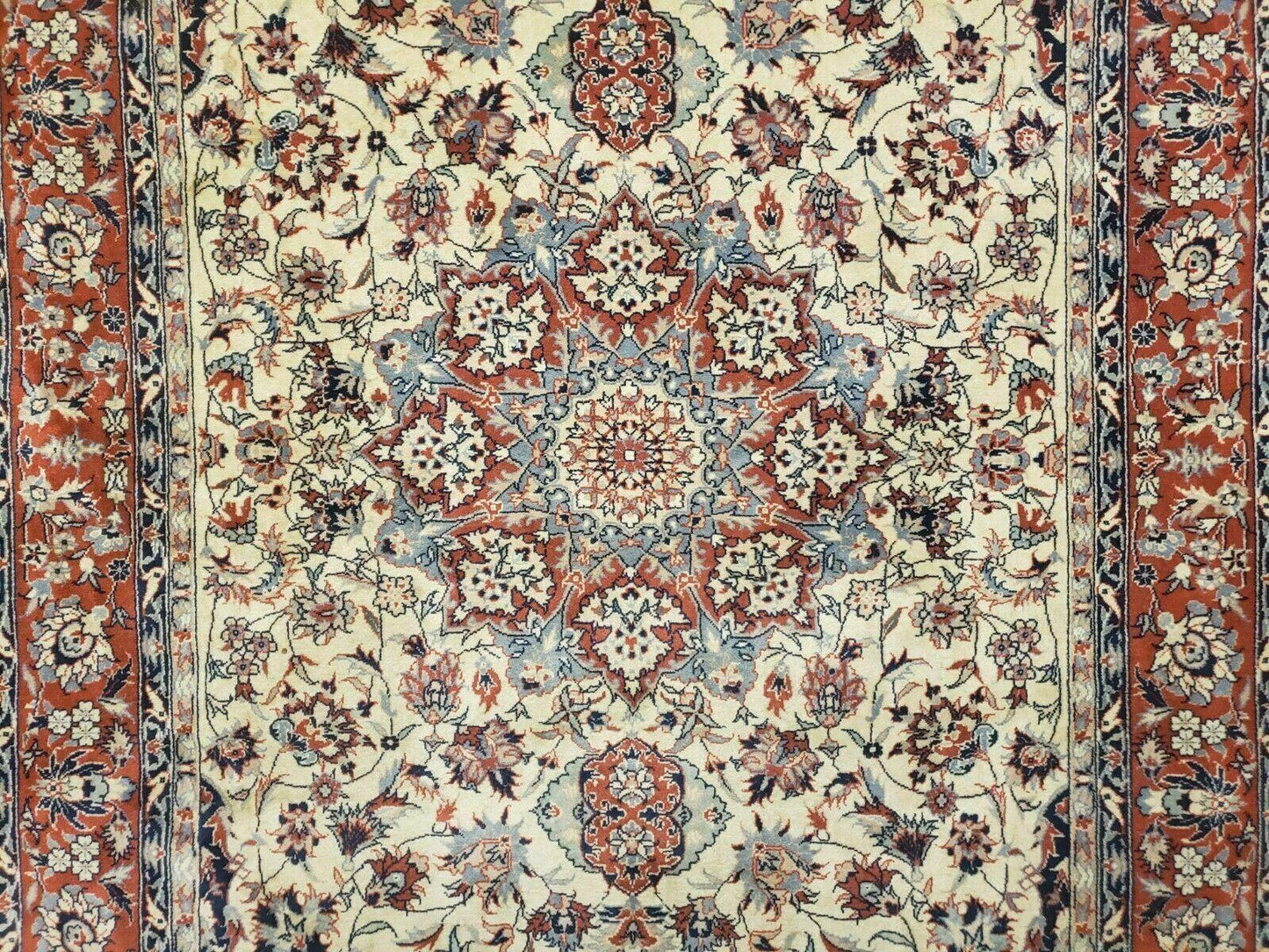 4' X 6' Handmade Ultra Fine Chinese Floral Oriental Wool Rug Hand Knotted Beige - Nuvé
