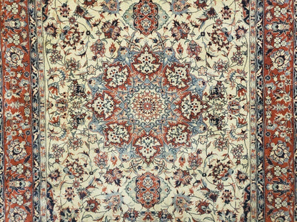 4' X 6' Handmade Ultra Fine Chinese Floral Oriental Wool Rug Hand Knotted Beige - Nuvé