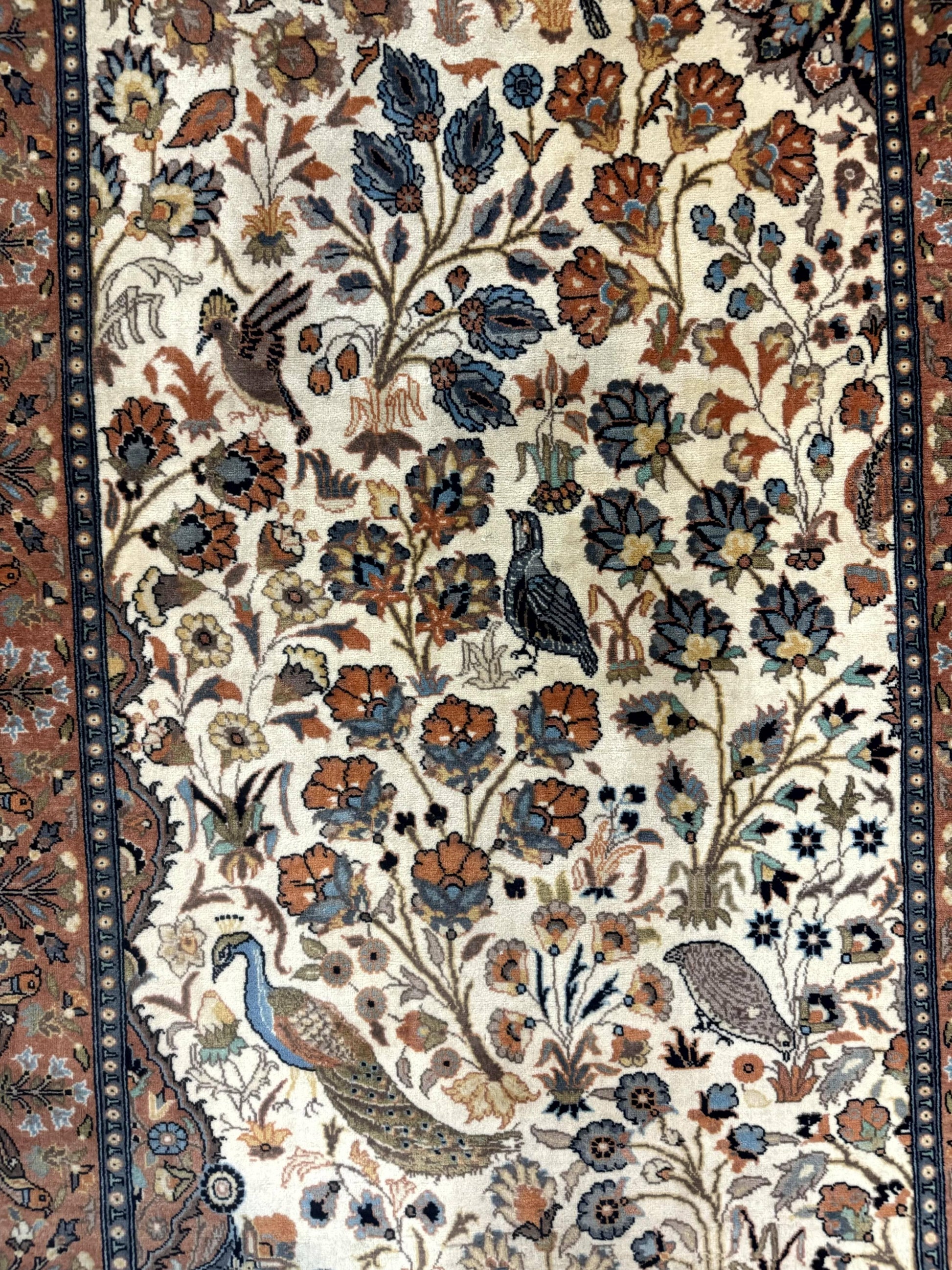Small Pak Persian Rug 3x5, Peacock Birds Floral - Nuvé