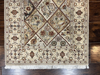 Pak Persiann Runner Rug 2.7 x 12, Handmade Wool Vintage Hallway Rug, Panel Design - Nuvé
