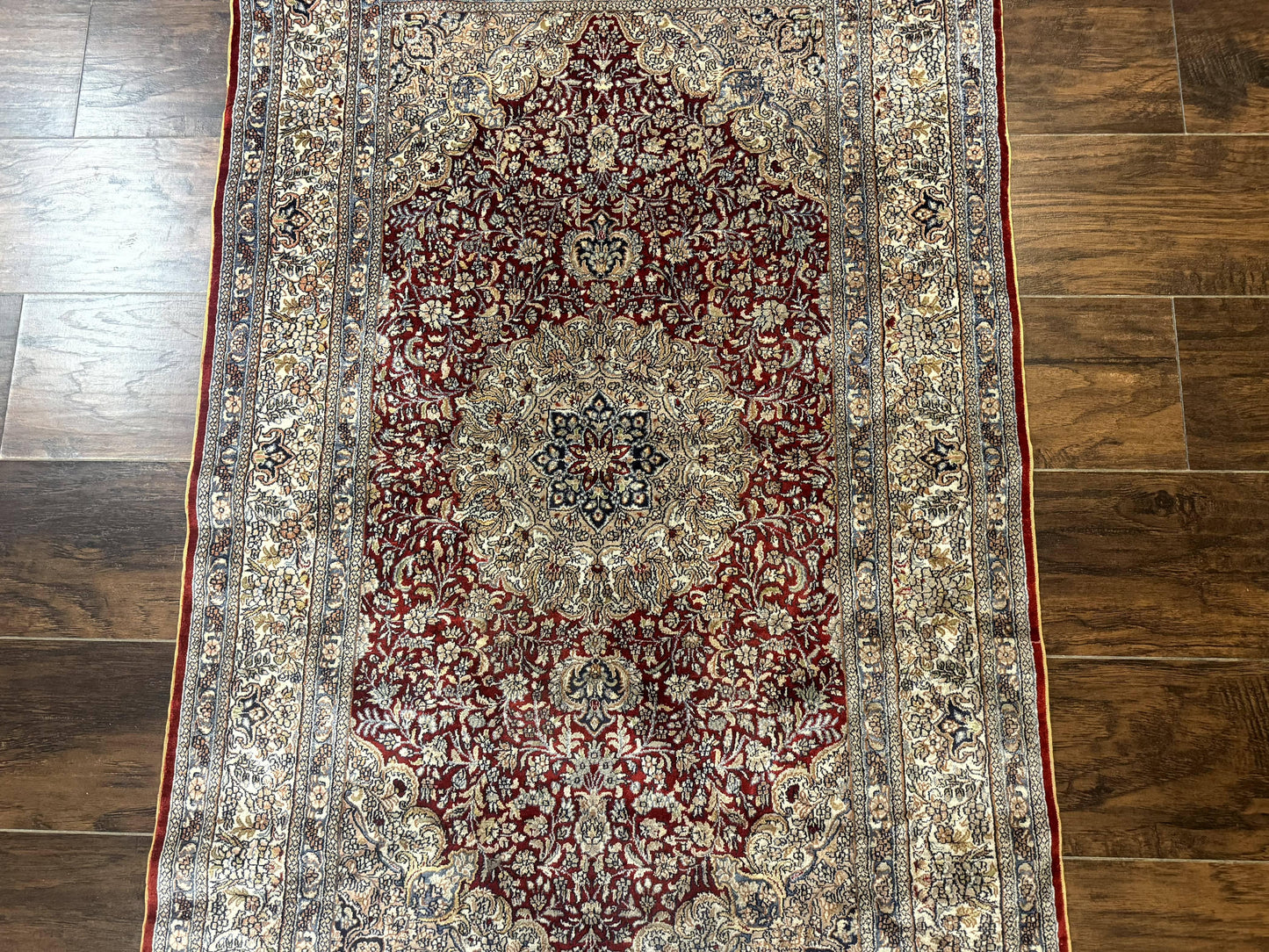 Sino Persian Silk Rug 3x5, Super Fine 440 KPSI, Floral Medallion, Handmade - Nuvé